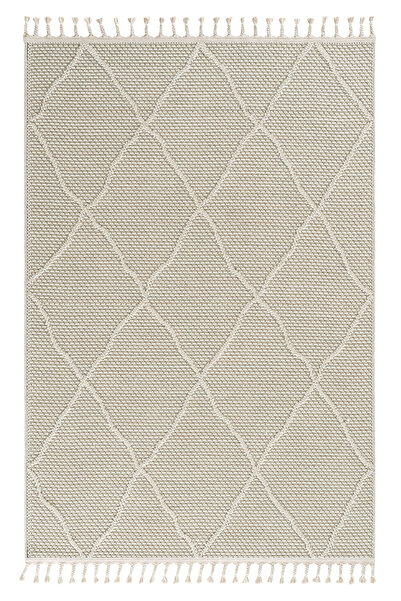 akbel halı & yatak exclusive home design Soho SH 02 Bej - Bukle Iskandinav Halı | Toz Tutmaz Hasır Dokuma Modern Halı