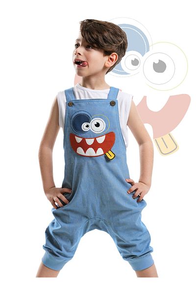 Denokids Ja, Gabardine-Jumpsuit für Jungen