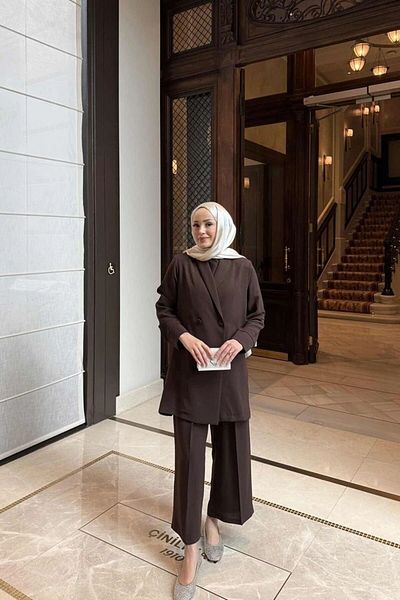 Melike Tatar Meli̇ke Jacket Tulom 9357 Brown