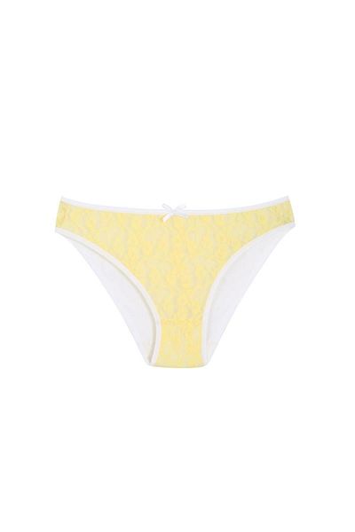 Celira Cotton Lace 3-Piece Panties Yellow 40258