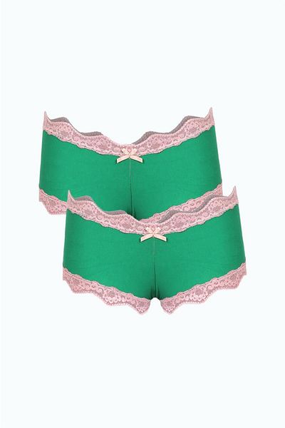 Celira Women's Cotton 2-Piece Boxer Pistachio Green 40277
