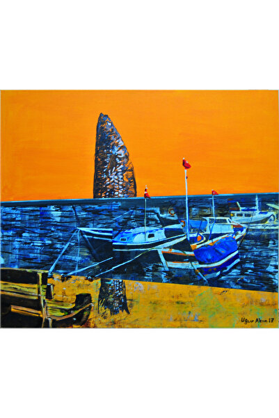 artoloji Uğur Akın - Untitled 2 - 2017 - Tuval Üzerine Akrilik Boya - 60x70 Cm