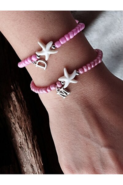 Amabel Jewelerys Anneler Gününe Özel Deniz Yıldızı ve Harf Charmlı Anne Kız B...