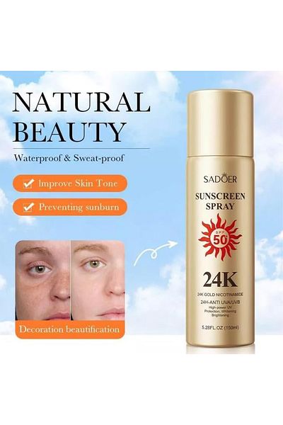 SADOER Sadur Sunscreen Spray Nicotinamide 24K Gold 150ml