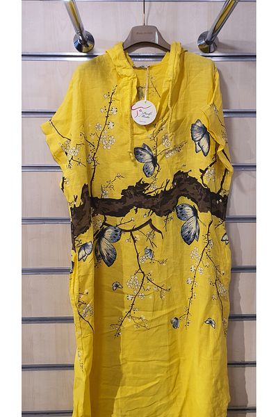 Park Moda ROCHIE DE IN ITALIAN CU CAPUCĂ CU MODEL DE FLUTURI