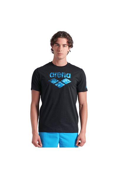 ARENA Water Prints Erkek Siyah Günlük Stil T-Shirt 009403500