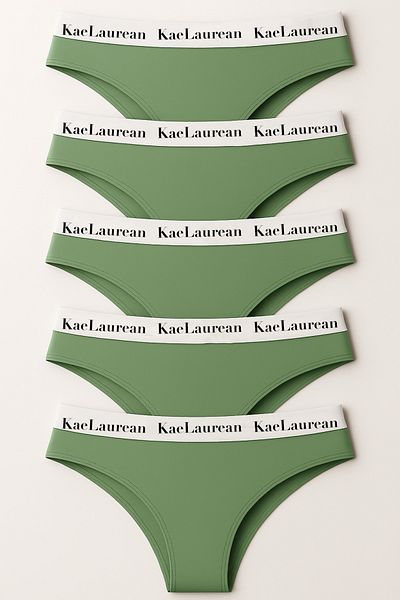 KaeLaurean Women's 5 Pack Elastic Super, Cotton and Leaves No Marks