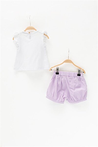 Zeyland Kislány fodros ujjú póló és rövidnadrág szett (3-36 hónap)