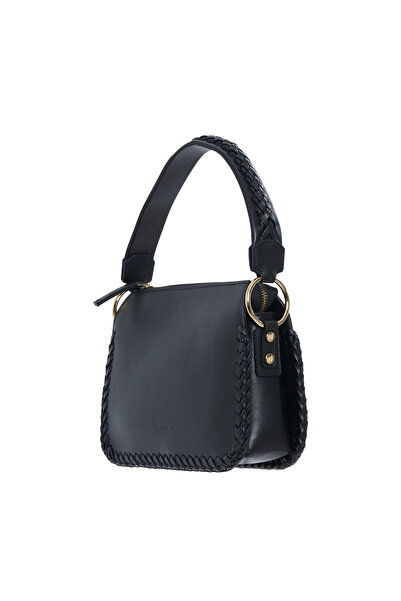 GİZİA ÖRGÜ DETAYLI DERİ EL ÇANTASI