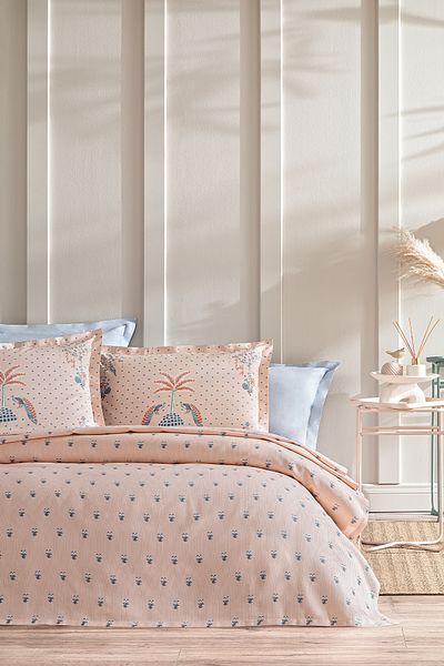 Puffy Alba Double Pique Set - Salmon