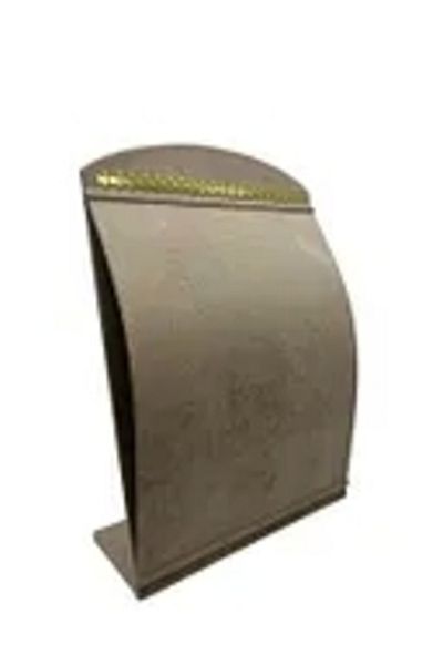 MeGass Dekor Domestic Production Suede Fabric Green Color 34 cm / 24 cm Upright Curved Jewelry Stand