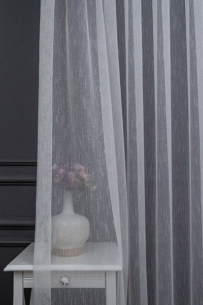 Brillant Donati 2 Layers Pleated Pattern Style Simple Stylish Fashion Design Tulle Curtain