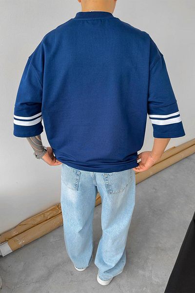 HAFKAGİYİM Μπλουζάκι από ζέρσεϊ με στάμπα Navy Blue 85
