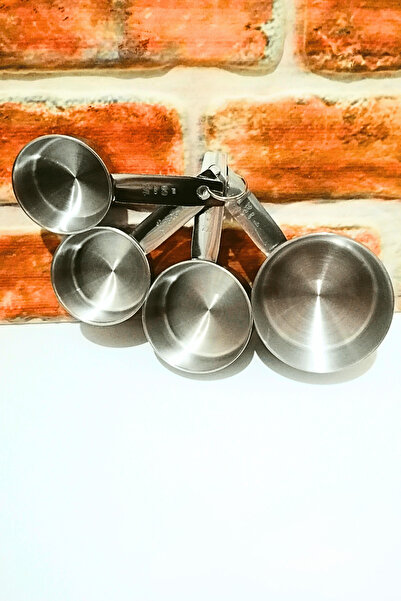 ELEGANCEV الفولاذ المقاوم للصدأ 4 قطعة كبيرة الحجم قياس ملعقة-الصلبة السائل قياس ملعقة