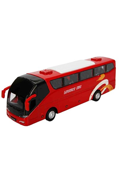 PopŞeker Die Cast Pull & Go Bus with Sound & Light 19 Cm: City Fun in Miniature!