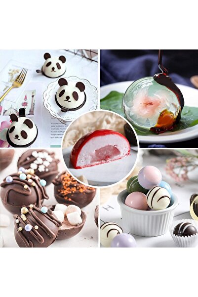 Winwild Set de 3 forme pentru ciocolata/prajituri cu un picurator si 2 pensule Winwild, silicon, maro