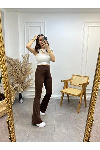 aytenli Συσφιγκτικό και αναδιπλούμενο παντελόνι με φαρδιά ζώνη με ψηλόμεσο πα...