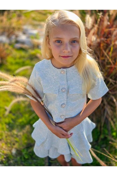 Hilal Akıncı Kids Girl's Short Sleeve Pocket Suit