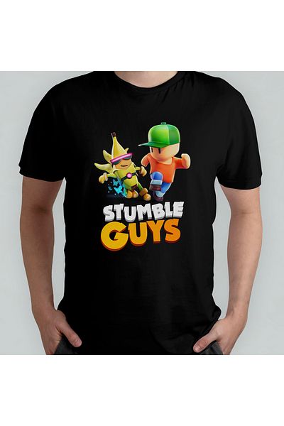Pixxa Μπλουζάκι από 100% βαμβάκι Stumble Guys Crew Neck Model 6