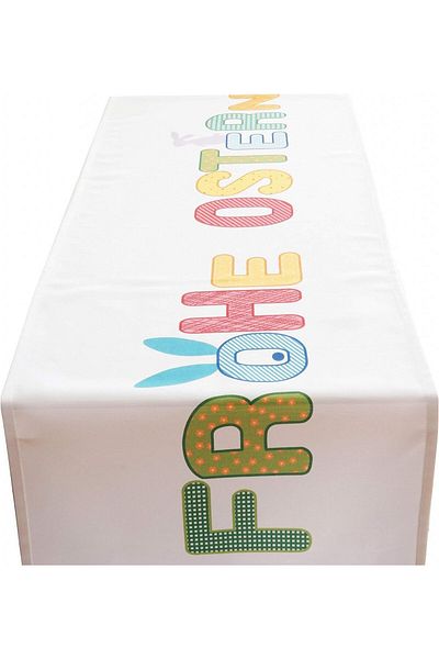 Khevga Fata de masa cu model de Paste, poliester, multicolor, 40 x 140 cm