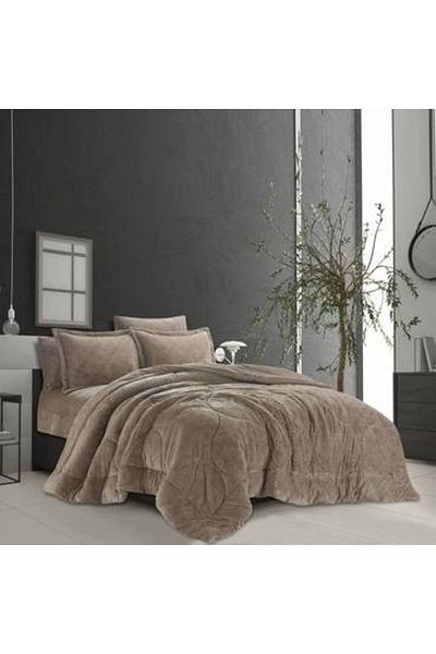 Canon Cannon Flannel Check Double Bedspread 6 Pieces - Fixed Fill