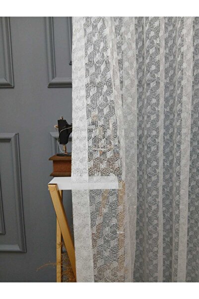 Taç Farbateks Planting Atlas Knitted Modern 2Layer Tulle Curtain