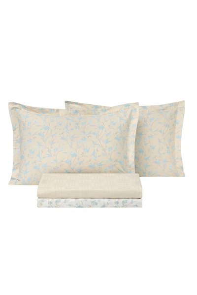 Puffy Elois Одномісний бамбуковий комплект постільної білизни - Екрю