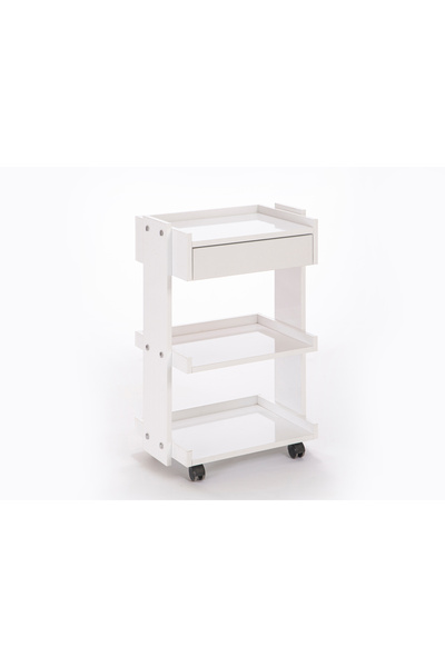 Labortech Natura Tek Çekmeceli Setup ve Cihaz Taşıma Sehpası-Beyaz | LaborTec...