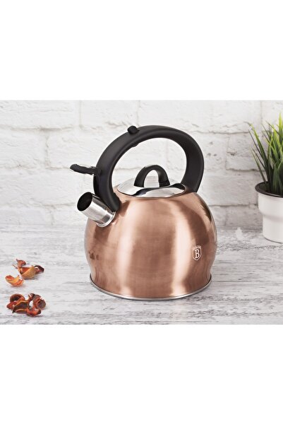 Berlinger Haus Fierbător fluier din oțel inoxidabil 3 L Rosegold Metallic Line