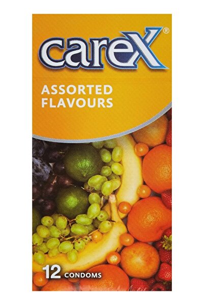 CAREX واقيات ذكرية بنكهات متنوعة | إحساس فاكهي لذيذ | ١٢ قطعة