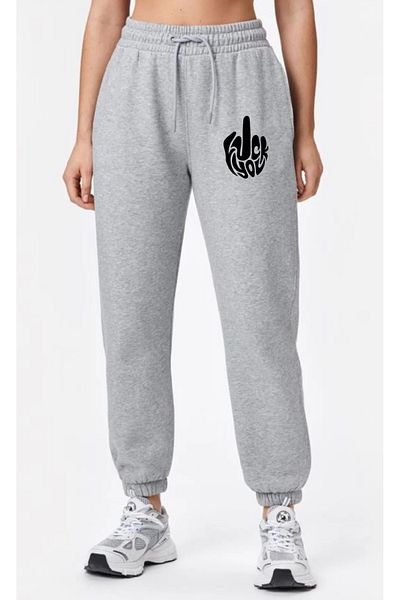 RPT MODA ΦΟΡΜΑ ΆΝΕΤΗ ΕΛΑΣΤΙΚΗ ΤΣΕΠΗ FCK YOU PRINTED JOGGER ΦΟΡΜΑ ΠΑΤΩΜΑΤΟΣ