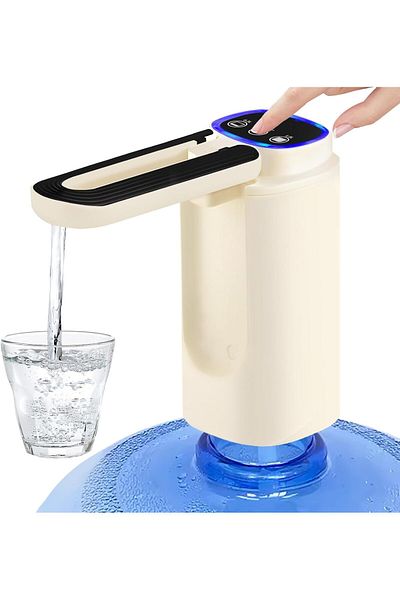 COOYA Automatic Water Dispensing Pump, Portable Electric Water Bottle Pump with Type-C Charging (White)