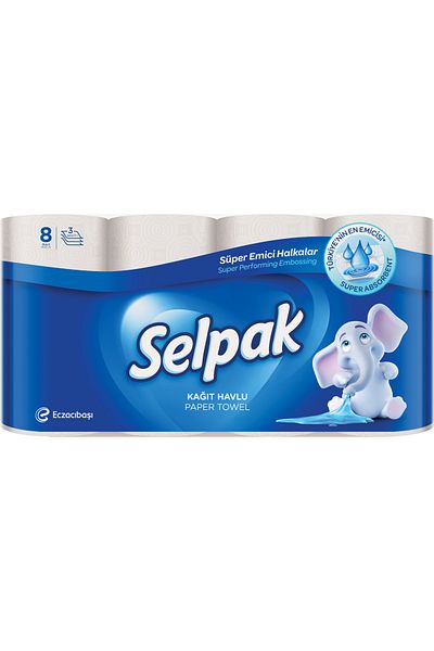Selpak Kitchen Towel - 3 Ply - 8 Rolls