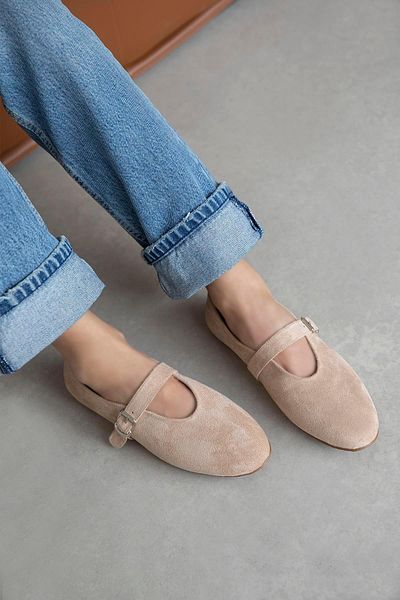 STRASWANS Jun Γυναικείες Suede Ballerinas, Skin Model Παπούτσια