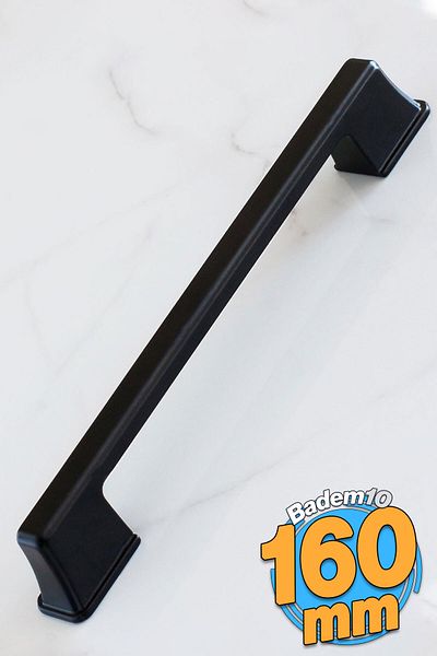Badem10 Cemre Mâner 160 mm-16 cm Negru Metal Bucătărie Mobilier Sertar Bucătărie Dulap Dulap Mânere Capac Mâner