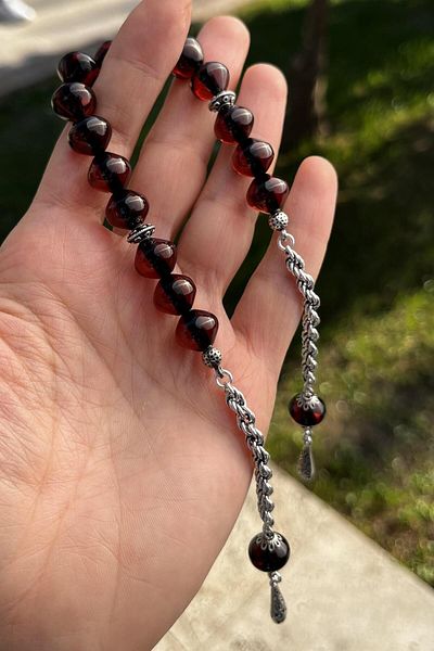 dergah tesbih Ateş-i Squeeze Silver Tasseled Gorgeous Dough Zaza Rosary
