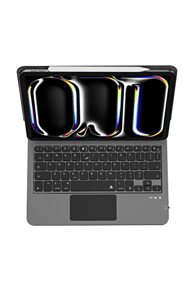 WIWU MK-003 iPad Pro 12.9 2021 5. Nesil Gizli Kalem Bölmeli Stantlı Tablet Kılıfı