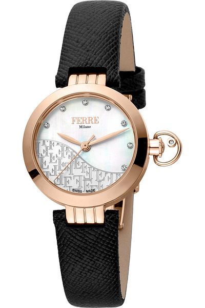 Ferre Milano FM1L148L0031 Watch FM1L148L0031 Women Ronda Rose Gold with White Mop dial Quartz mechanism