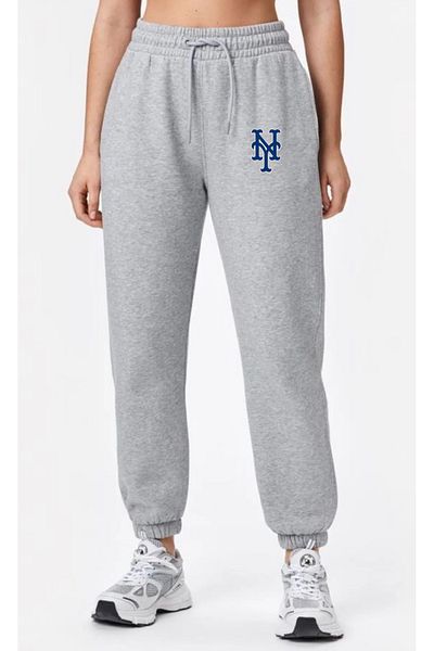 RPT MODA ΦΟΡΜΑ JOGGER ΜΕ Άνετο ΕΛΑΣΤΙΚΟ ΠΟΔΙ ΚΑΙ ΤΣΕΠΕΣ ΜΠΛΕ NY PRINTED JOGGER BOTTOM TRACKSUIT