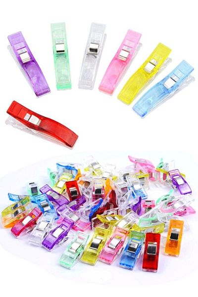 Artus Tedarik 10 Large and 10 Small Sewing Embroidery Paper Pegs - Plastic Clips Holder