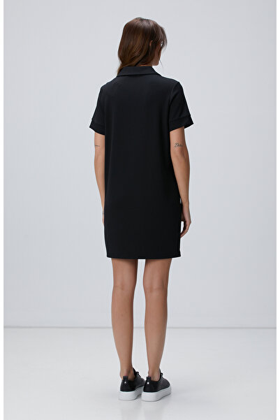 Network Siyah Polo Elbise
