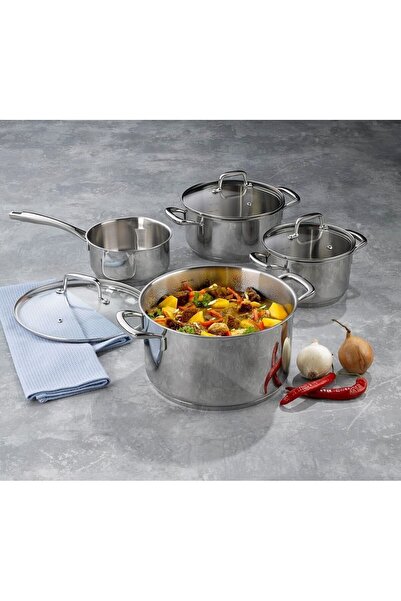 KELA Keck Lang Casserole with lid 18/10 stainless steel FLAVORIA 16 cm