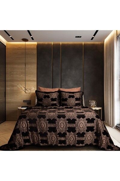 Lidoma Home بدلة أديل سونيل للزوجين من بيكيه باللون الأسود