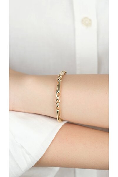 Arpaş 14 Ayar Altın İç İçe Geçmeli Zincir Bileklik 884