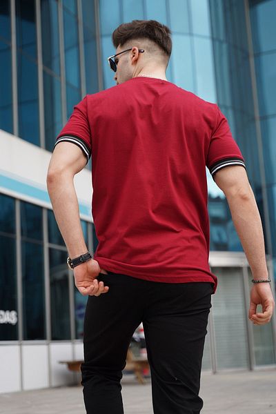 Madmext Tricou Claret Red Basic pentru bărbați