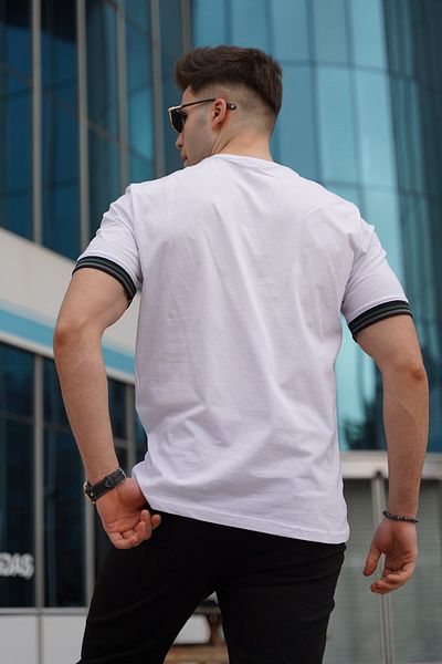 Madmext Weißes Basic-T-Shirt für Herren