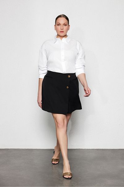 LUOKK Black Asymmetrical Mini Skirt - Abel Shorts