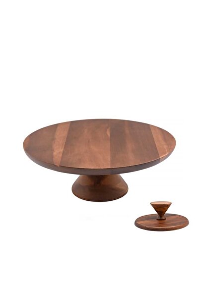 Doğal Mien Kek Pasta Standı Akasya 28 Cm