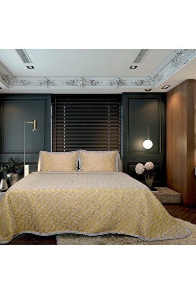 Lidoma Home GLORY JACQUARD DUBLU, SET țesătură pichet PIESE, GALBEN