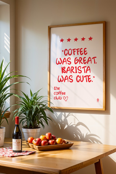 Osliva Shop The Coffee Club Poster, Çerçevesiz Poster, Kahve Posteri, Coffee ...